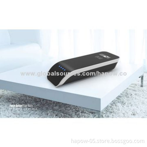 Portable Elegant Design Touch Switch Power Bank with 4 LED Indicators, LG/Samsung Li-ion Battery